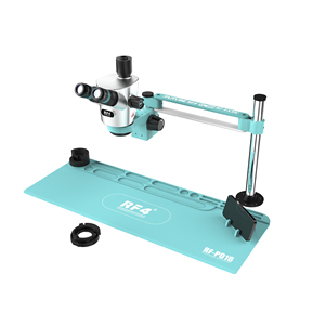 RF4 RF-FX35P-PO16 Trinoküler <span class=keywords><strong>Stereo</strong></span> <span class=keywords><strong>Mikroskop</strong></span> Kiti Lehimleme Matı LED Işık 0.5X/0.7X Objektif Lens Cep Telefonları PCB Lehimleme - Product Image 5
