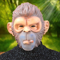 Masques de singe fumeur pour fête costumée d'Halloween, masques de gorille, couvre-chefs de singe pour spectacles sur scène