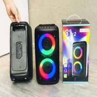 Moins cher bonne qualité 10W RGB haut-parleur de fête en plein air Portable Rechargeable batterie scène haut-parleurs chariot haut-parleur