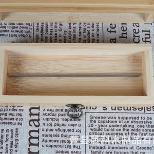 Bamboo Pegboard <b>Crochet</b> <b>Hook</b> Storage Rack With Drawer Natural Wood Color Rectangle Standing Type Office Organizer - Product Image 5