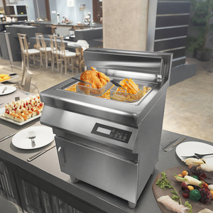 Friteuse professionnelle de type armoire 3,5 kW/5 kW à commande par capteur, grande capacité 35 L, robuste pour poulet frit, cuisine et restaurant AM - Product Image 6