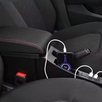 Boîte de rangement pour accoudoir de voiture réglable portable personnalisé avec porte-gobelet modification générale en gros