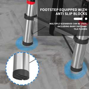 Escalera Telescópica de Seguridad de Acero Inoxidable de Alta Resistencia, Escalera de Agilidad para Uso en Exteriores y Almacenes, Fabricada en China por <span class=keywords><strong>Lidl</strong></span> - Product Image 5