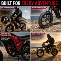 Moto électrique de style rétro 60V 3000W, étanche, charge lourde, capacité maximale de 150 kg, frein à disque hydraulique avant et arrière