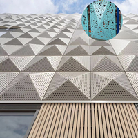 Façade perforée en aluminium, revêtement extérieur en aluminium, panneaux muraux décoratifs en métal, panneaux en aluminium perforés 3D