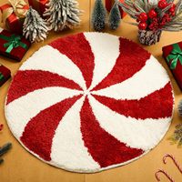 Tapis de Noël en fausse fourrure épaisse, vente en gros, décoration de Noël pour la maison, tapis de chevet, tapis Joyeux Noël