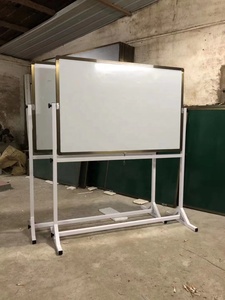 Pizarra Magnética de Doble Cara con Ruedas Mecanum, Soporte de Pizarra Magnética de Aleación de <span class=keywords><strong>Aluminio</strong></span>, Flip Chart para Oficina y Escuela - Product Image 1