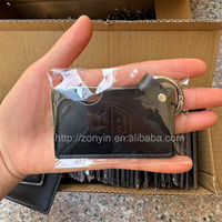 Zonyin petit blanc Rectangle en cuir Pu porte-clés miroir personnalisé Logo privé Portable voyage maquillage main poche miroir pour sac