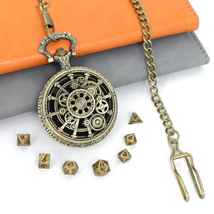 Collar de Bolsillo de Metal Estilo Steampunk Vintage Exclusivo de <span class=keywords><strong>Paladin</strong></span>, Estilo Antiguo, Movimiento de Cuarzo, Pantalla Analógica, Perfecto para Juegos de Rol - Product Image 4