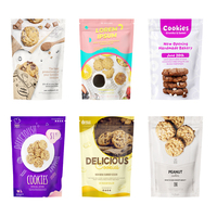 Emballage individuel personnalisé imprimé Cookie Biscuit Snack Stand Up Pouch Sac en plastique étanche à l'humidité en mylar
