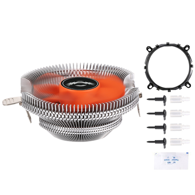 QiuzAim Universal CPU Cooler for Intel LGA 775/115x/1200 & AMD Quiet 3-Pin Heatsink Fan Compatible with I3/i5/i7 Processors