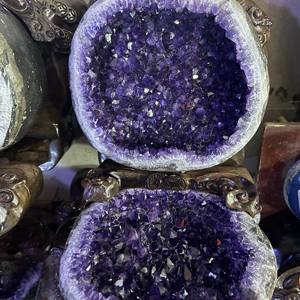 Adornos de cueva de ágata de amatista natural de Brasil, geoda de ágata de gran tamaño natural, Cornucopia, cuenco grande <span class=keywords><strong>del</strong></span> <span class=keywords><strong>tesoro</strong></span> de amatista - Product Image 1