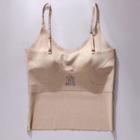 Camisole rembourrée sans couture pour femmes, coupe fixe, confortable, une pièce, doublure intérieure essentielle à la mode pour un usage quotidien, tailles M-XL