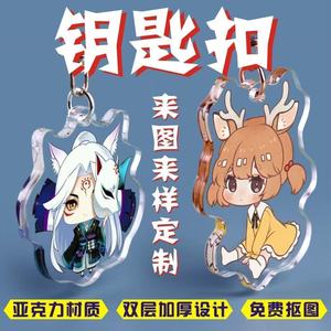 Llaveros acrílicos con efecto arena movediza, tarjetas transparentes personalizables, soportes de escritorio para anime y videojuegos - Product Image 3