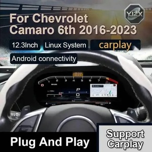 For Chevrolet Camaro 2016-2023 <b>Digital</b> Dashboard Panel GPS Speedometer Virtual Cockpit LCD Instrument Tachometer Odometer <b>Clock</b> - Product Image 2