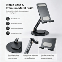 Support de téléphone de bureau réglable en alliage d'aluminium, pliable, pour tablette, vente chaude 2026, fourni directement par l'usine chinoise