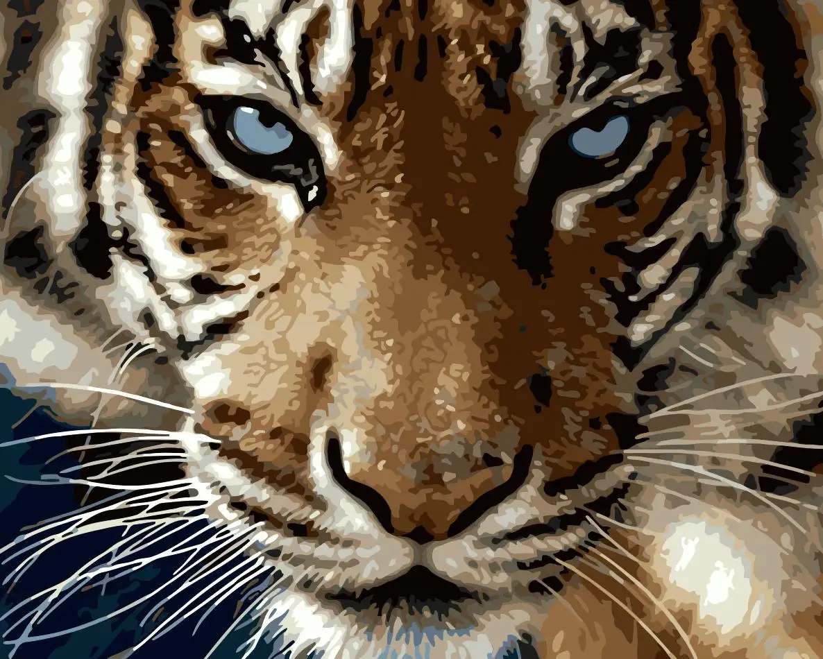 Bán Buôn Trang Trí Nội Thất Thủ Công Tranh Tùy Chỉnh Tranh Sơn Dầu VM861 Tiger 1 Piece Canvas DY Animal Hiện Đại In CN;GUA