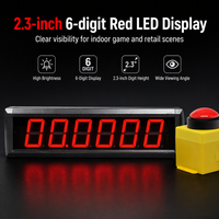 GANXIN Genauer 10-Sekunden-Challenge-Spiel-Timer mit 2,3 Zoll LED-Digitalanzeige und Kabelgebundenem Druckknopf für Start, Pause und Reset