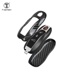 Funda para <span class=keywords><strong>llave</strong></span> de coche de fibra de carbono t-carbon para <span class=keywords><strong>Macan</strong></span> Panamera Keys Interior Auto accesorio de estilo de moda - Product Image 2