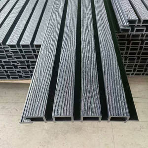 Revestimiento de pared de teca Wpc, venta al por mayor, Panel de gran pared WPC para exteriores, tablero de Panel de pared estriado WPC compuesto Exterior - Product Image 4