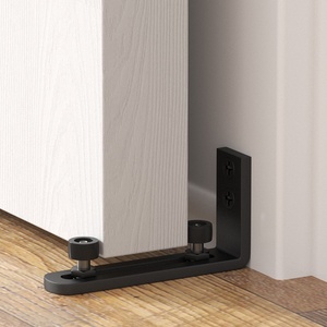 Dispositif anti-oscillation pour porte de grange américaine, rail de guidage au sol à double roue, roulement à double roue en acier au manganèse, limiteur de frein - Product Image 3