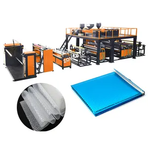 Automatic cushion plastic stretch film wrap packing machine manufacturing two layer bubble film machine air bubble film machine