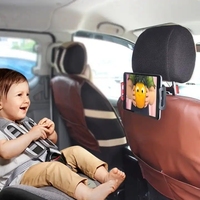 Support de tablette et de téléphone portable pour siège arrière de voiture à rotation 360°, support extensible à clip, support de téléphone portable télescopique