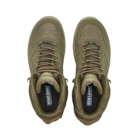 Vente en gros de bottes tactiques mi-hautes pour hommes chaussures de plein air imperméables confortables personnalisées avec nubuck artificiel pour les activités de plein air