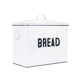 Custom design metal dry food bread container extra large farmhouse bread box for kitchen countertop