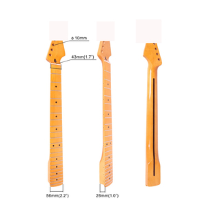 Mástil de guitarra ST TL de 22 trastes en oferta, de arce invertido con acabado vintage, para zurdos - Product Image 3