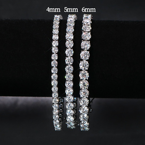 Venta al por mayor Pulsera DE TENIS 3mm 4mm 5mm <span class=keywords><strong>CZ</strong></span> Latón Bling Iced Out Joyería Cadena de tenis - Product Image 2
