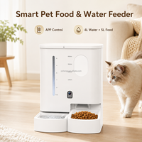 Distributeur de nourriture intelligent 2-en-1 écologique et moderne pour animaux de compagnie, personnalisé par le fabricant, avec caméra, contrôle via l'application Tuya, programmation d'alimentation automatique, capacité de 5L