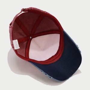 Casquette Dad Hat unisexe en coton lavé classique, avec logo personnalisé, effet vieilli et perforations, réglable, pour le baseball et le golf - Product Image 6