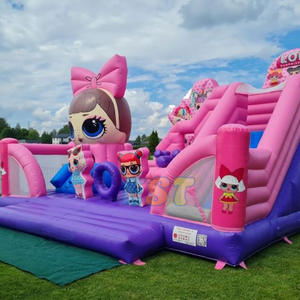 Castillo Inflable <span class=keywords><strong>de</strong></span> PVC Unisex, Castillo <span class=keywords><strong>de</strong></span> Brinco Portátil con Soplador, Parque Infantil Gigante para Niñas, Actividades al Aire Libre - Product Image 2