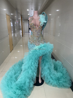 Robe de soirée longue en tulle multicouche ornée de strass argentés faits à la main Ocstrade, élégante robe de bal pour mariage et banquet 2026