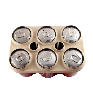 Parçalanabilir hamuru çevre dostu ambalaj özelleştirmek ıslak preslenmiş kağıt tutucu dört bardak tutucu altı bardak tutucu kutular - Product Image 5