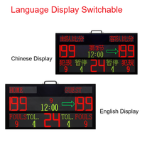 Tableau de score électronique numérique LED portable GANXIN pour plusieurs sports (football, basketball) avec support d'installation