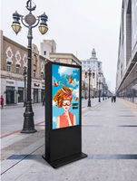 Pantalla Digital de Doble Cara para Exteriores de 55, 65 y 75 Pulgadas, IP66, Tótems Publicitarios con Soporte de Pie, 4K, 3000 Nits de Brillo