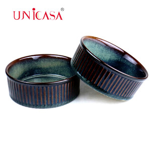 Ensemble de 8 ustensiles de cuisson en céramique grès plateau de cuisson ovale casserole ronde <span class=keywords><strong>avec</strong></span> <span class=keywords><strong>couvercle</strong></span> soupe <span class=keywords><strong>ramequin</strong></span> ust - Product Image 4