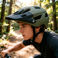 Casque de vélo de montagne Worldcycle ZL-B025, coque en PC, mousse EPS, visière souple, léger, réglable, lavable, portable, intérieur