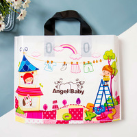Sacs en plastique PE découpés avec poignée, personnalisés avec logo imprimé, en LDPE/HDPE, 45*35cm, 40*30cm, pour vêtements, sous-vêtements et sacs de courses