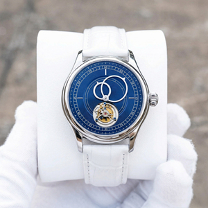 Montre automatique mécanique de luxe pour homme avec tourbillon, aiguilles orbitales, cadran bleu, acier inoxydable, personnalisable avec logo (OEM/ODM) - Product Image 1