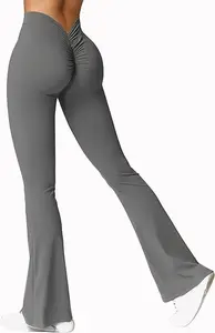 Bán buôn phụ nữ scrunch bùng xà cạp V trở lại mông nâng rộng chân cao eo phòng tập thể dục Workout Yoga bùng quần