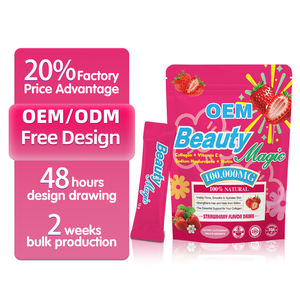 Bebida de Colágeno Beauty Magic 100,000mg - 15 Sobres, con Vitamina C, Ácido Hialurónico y Biotina, Suplemento Natural Reafirmante de la Piel - Product Image 1