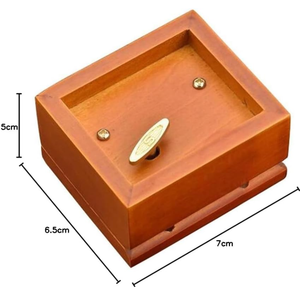 Caja <span class=keywords><strong>de</strong></span> música <span class=keywords><strong>de</strong></span> madera con manivela con movimiento giratorio Canción personalizada 'Over the Rainbow' Eco-Friendly para niños - Product Image 6