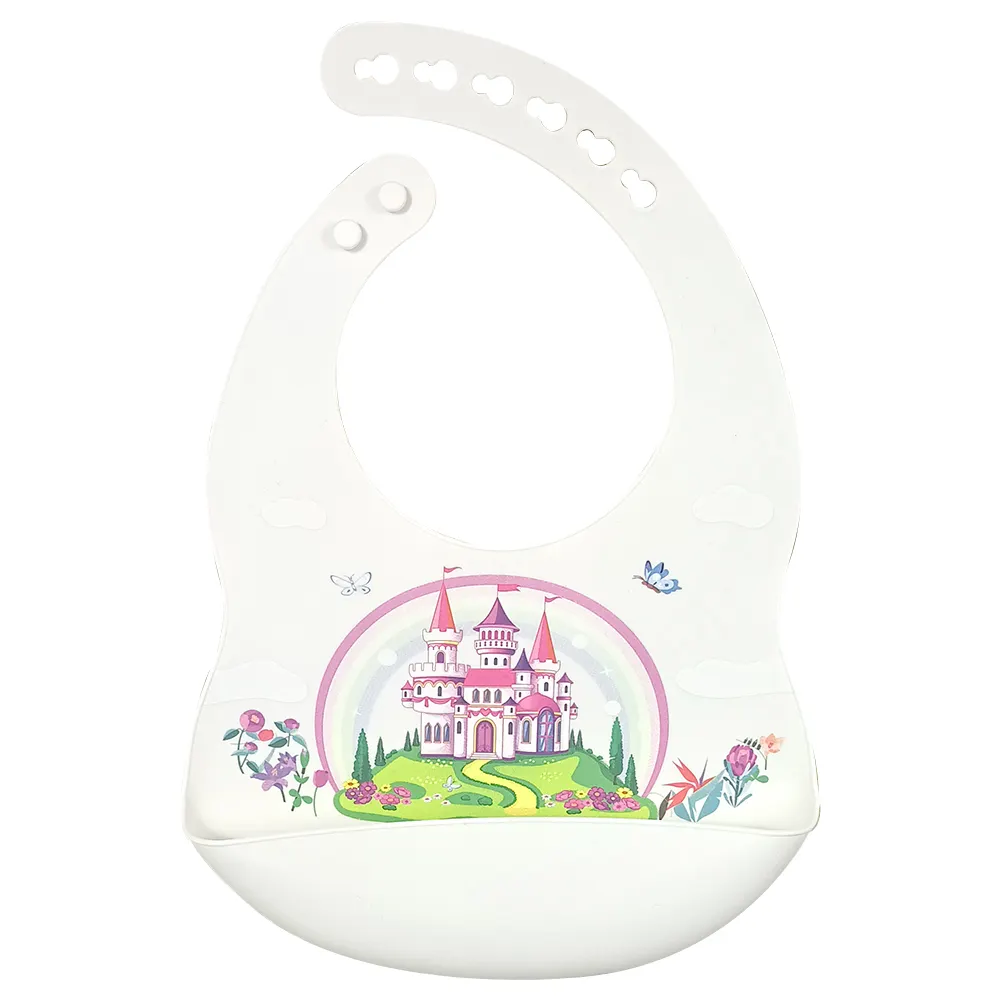 100% BPA Free Silicone Cute Design Baby Bibs Pirnts Easily Clean Comfortable Soft Waterproof BPA Free Silicone For Baby Toddler