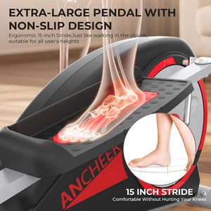Appareil de fitness elliptique magnétique CRYSTAL SJ2880 pour la maison, équipement de <span class=keywords><strong>gym</strong></span>, cadre en acier de 60 mm, capacité de charge maximale de 150 kg - Product Image 5