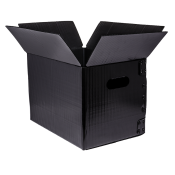 Boîte à courrier ondulée en plastique recyclé Stockage pliable polyvalent pour les graines de viande de fruits Salade Jus d'aliments pour animaux de compagnie Durable PP
