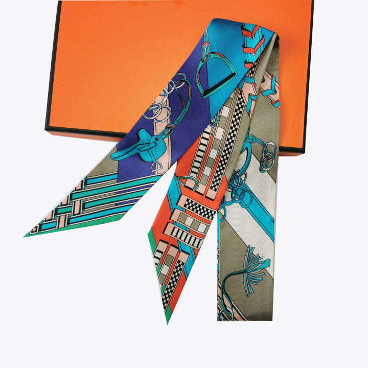 100% шелковый шарф для волос Twillies