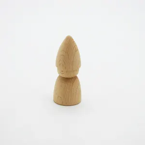 Custom Diy Hout Ambachten Peg Poppen Ins Kegel Bouwsteen Beukenhout Ornamenten Houten Poppen